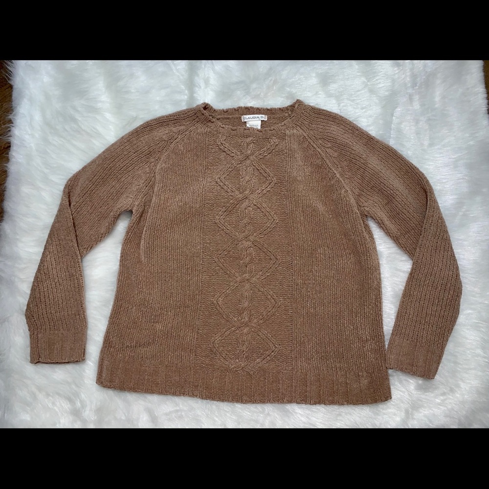 Claudia D Cable Sweater Size M